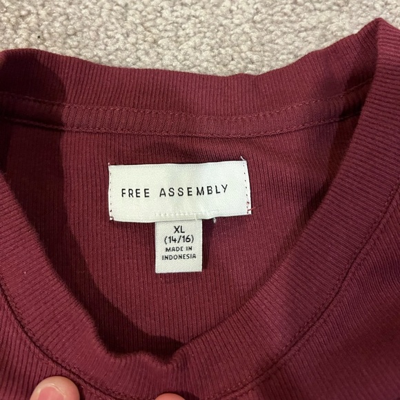 Free Assembly Ribbed Top with Bell Sleeves - Picture 5 of 6